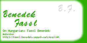 benedek fassl business card